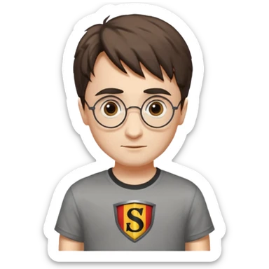 make harry potter wear a tshirt that says “sinclair” sticker