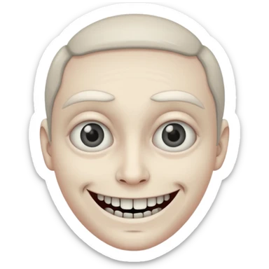 Weird creepy smile  sticker