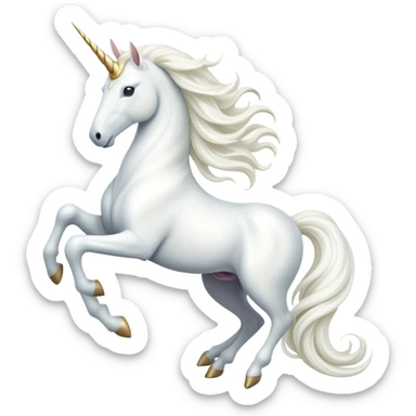 cinematic-beautiful-white-unicorn-emoji,-poised-and-regal,-with-a-slender,-ethereal-form-draped-in-a-pristine-white-color,-a-flowing-mane-and-tail,-and-a-white,-spiraled-horn-that-radiates-pure-light,-simplified-yet-sharp-and-majestic sticker