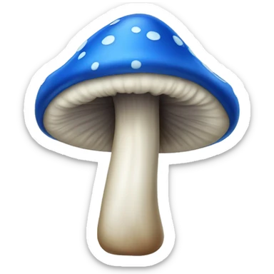 Blue mushroom with spots sticker
