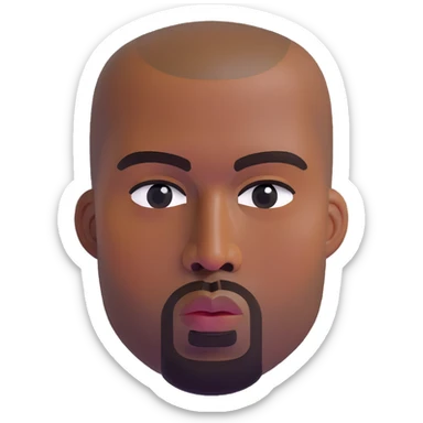 face of Kanye West sticker