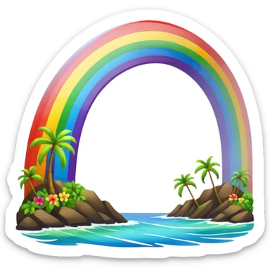 Hawaii rainbow sticker