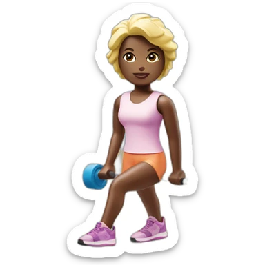 fitness girl playmobil sticker