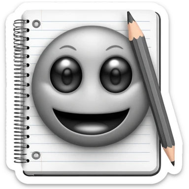 a pencil drawing in a notebook  sticker