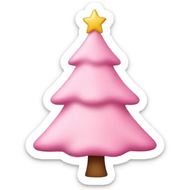 Light Pink Christmas tree sticker