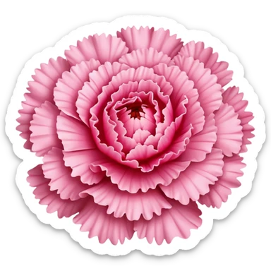 Small Pink Carnation flower sticker