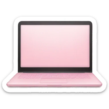 Soft Pink laptop sticker