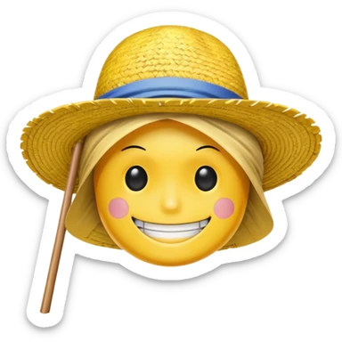 One piece straw hat flag sticker