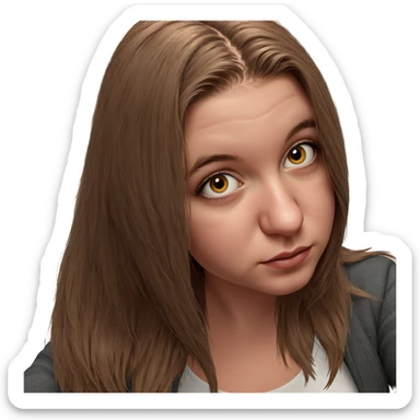 realistic portrait of girl sticker