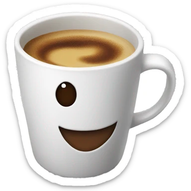 Hot coffee in a Big mug sticker