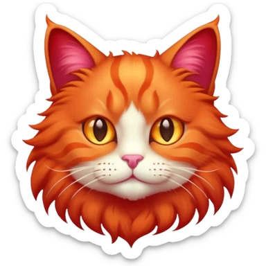 magic red cat sticker