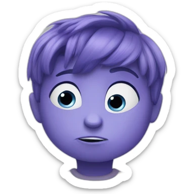 Sadness from inside out say goodbye sticker