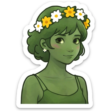 Girl with dress  sticker