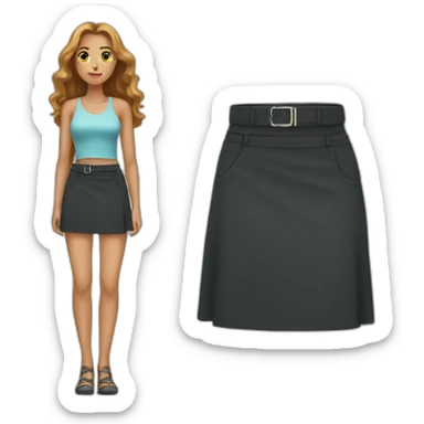 skirt too short sticker