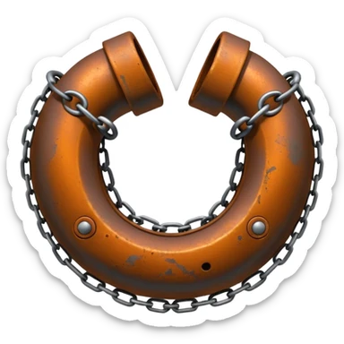 ball and chain leg cuff sticker