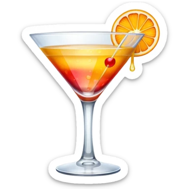 cocktail glass sticker