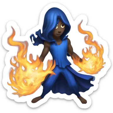 dark blue flame sticker