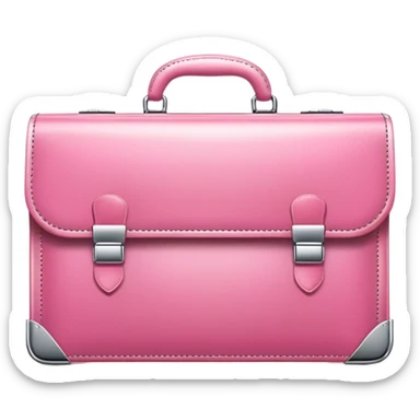 pink business briefcase iOS style sticker