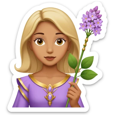 woman, Egypt, lilac flower, scepter sticker