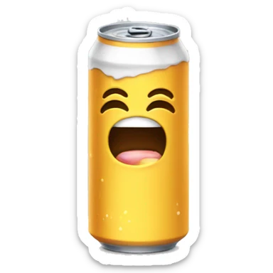 tall can with soda sticker