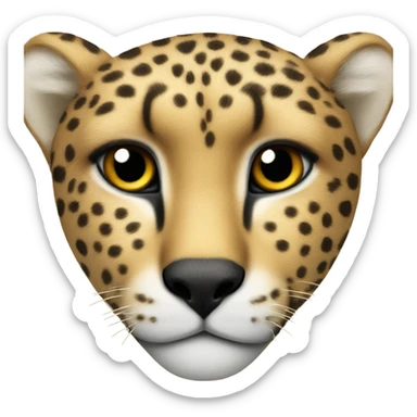 Cheetah heart sticker