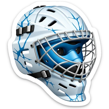 Goalkeeper mask of ice hockey  sticker