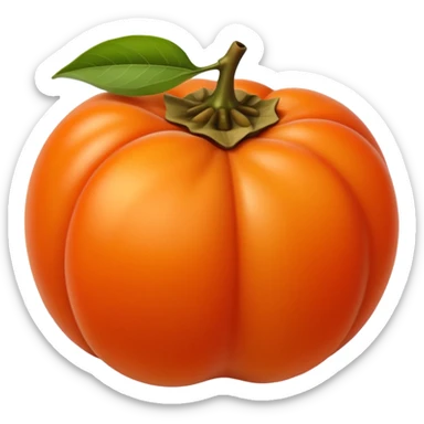 persimmon fruit spheric sticker