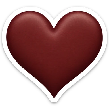 dark red heart sticker