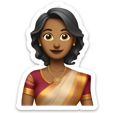 ai avatar for indian female in saree  sticker