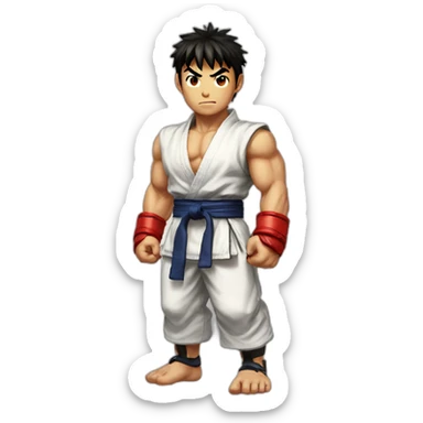street-fighter6-ryu sticker