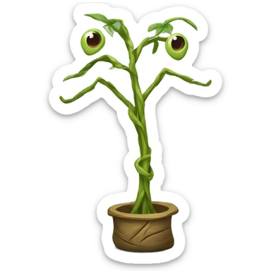 bowtruckle: Small, tree-guardian creatures resembling sticks with eyes, known for their attachment to particular trees and wood. sticker