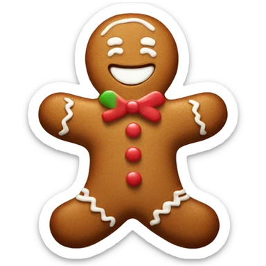 Gingerbread man sticker