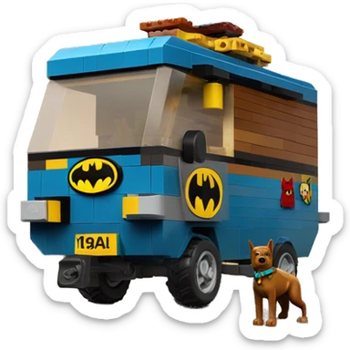 Lego Batman and Scooby 1865 caravan  sticker