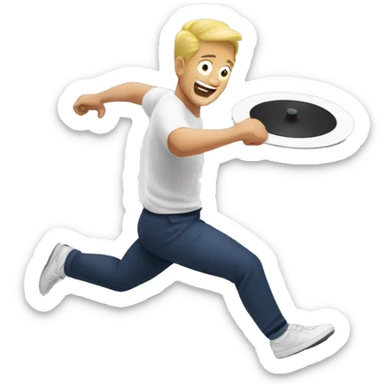 Throwing plates, OPPA! sticker