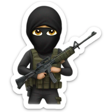 Palestinian gunman Masked sticker