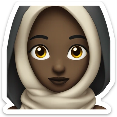 dark beauty with piercing gaze sticker