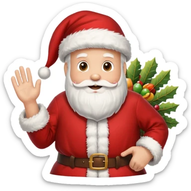 Santa hunting a turkey sticker