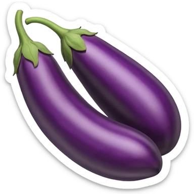 eggplant with big defined veins  sticker