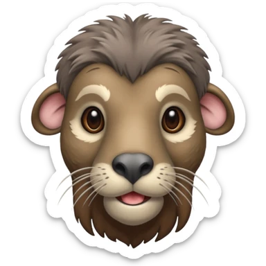 a mommoth emoji mixed with an otter emoji sticker