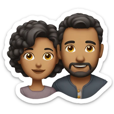 Man with his wife sticker