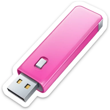 pink falshdrive with a folder sticker