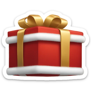 Red Christmas present sticker