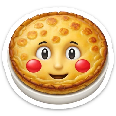 emoji of a Swiss rösti, round, golden and crispy without face sticker