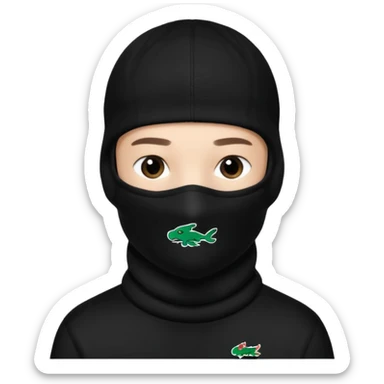  boy lacoste balaclava black lacoste sticker