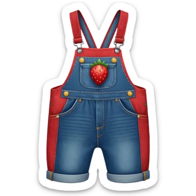 Strawberry overalls sticker