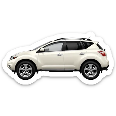 2013 white nissan murano with black interior side view sticker