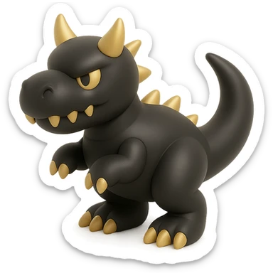 balloon style devil dinosaur sticker