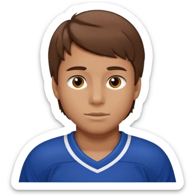 boy brown hair hockey player  sticker