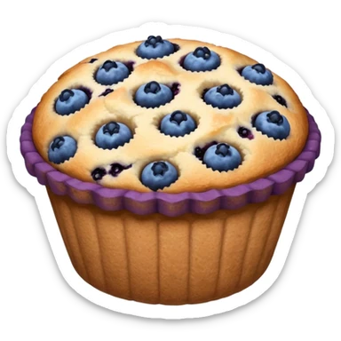 Basket of blueberry muffins sticker