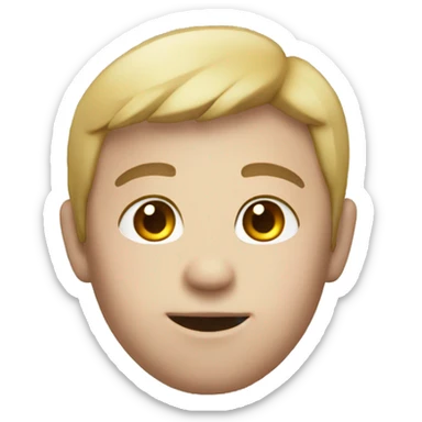 Emoji face color:  white , the thema is birthday sticker